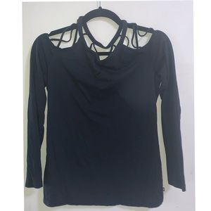 Fabletics Strappy Shoulder Long Sleeve Top - Size Medium